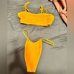 Kendall and Kylie bikini orange